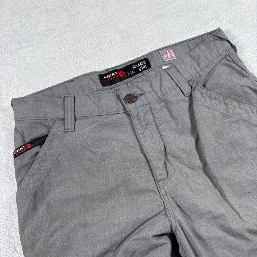 Ariat FR M4 Relaxed Boot Cut Work Pants Mens 30x30 Grey Flame Resistant
